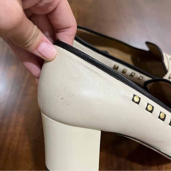Tory Burch Tory Studded Heeled Loafer Size 8.5 - Picture 6 of 12